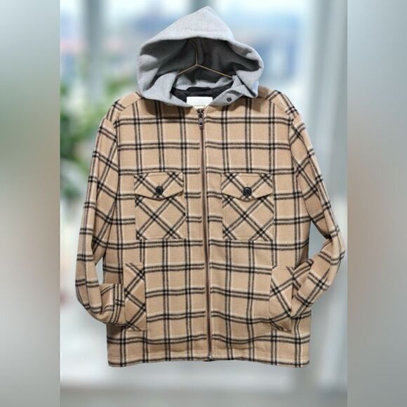 š„š„ MuntheāREADING JACKET OUTERWEAR Coat Insulated flannel Shacket Sizeā34 - Picture 3 of 16
